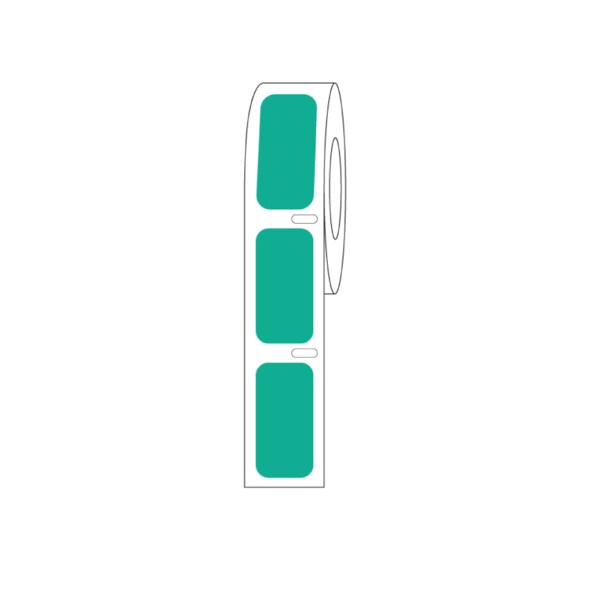 Direct Thermal Cryo Label 27x13mm for Cryogenic Vials Green Roll Form